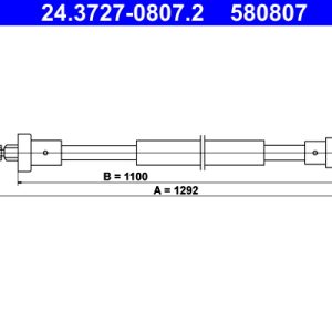 Cablu frana de parcare ATE 24.3727-0807.2 – PEOUGET | AutoRival
