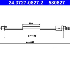 Cablu frana de parcare ATE 24.3727-0827.2 – PEOUGET | AutoRival