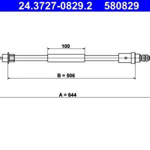 Cablu frana de parcare ATE 24.3727-0829.2 – PEOUGET | AutoRival