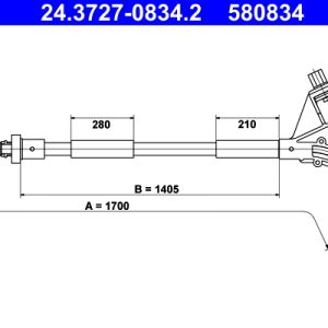Cablu frana de parcare ATE 24.3727-0834.2 – PEOUGET | AutoRival