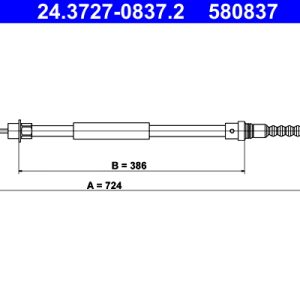 Cablu frana de parcare ATE 24.3727-0837.2 – PEOUGET | AutoRival