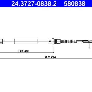 Cablu frana de parcare ATE 24.3727-0838.2 – PEOUGET | AutoRival