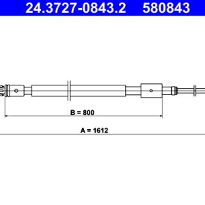 Cablu frana de parcare ATE 24.3727-0843.2 – PEOUGET | AutoRival