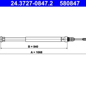 Cablu frana de parcare ATE 24.3727-0847.2 – PEOUGET | AutoRival