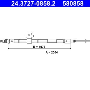 Cablu frana de parcare ATE 24.3727-0858.2 – PEOUGET | AutoRival