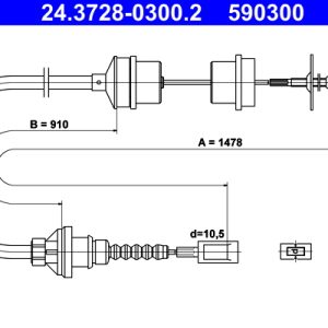 Cablu ambreiaj ATE 24.3728-0300.2 – PEOUGET | AutoRival
