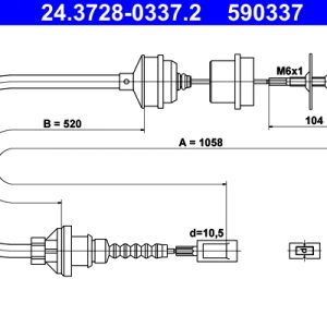 Cablu ambreiaj ATE 24.3728-0337.2 – PEOUGET | AutoRival