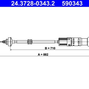 Cablu ambreiaj ATE 24.3728-0343.2 – PEOUGET | AutoRival