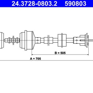 Cablu ambreiaj ATE 24.3728-0803.2 – PEOUGET | AutoRival