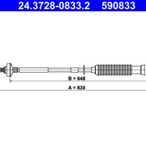 Cablu ambreiaj ATE 24.3728-0833.2 – PEOUGET | AutoRival