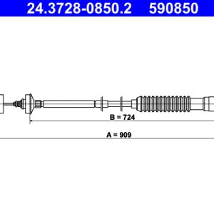 Cablu ambreiaj ATE 24.3728-0850.2 – PEOUGET | AutoRival