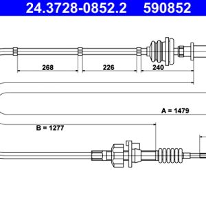 Cablu ambreiaj ATE 24.3728-0852.2 – PEOUGET | AutoRival