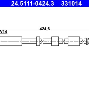 Furtun frana ATE 24.5111-0424.3 – PEOUGET | AutoRival