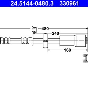 Furtun frana ATE 24.5144-0480.3 – PEOUGET | AutoRival