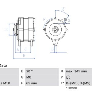 Alternator RENAULT 19 II Chamade (L53_) 1.4 benzina 78 cai BOSCH 0 986 037 321