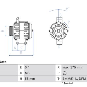 Alternator RENAULT GRAND SCENIC II (JM0/1_) 1.9 dCi diesel 116 cai BOSCH 0 986 041 850