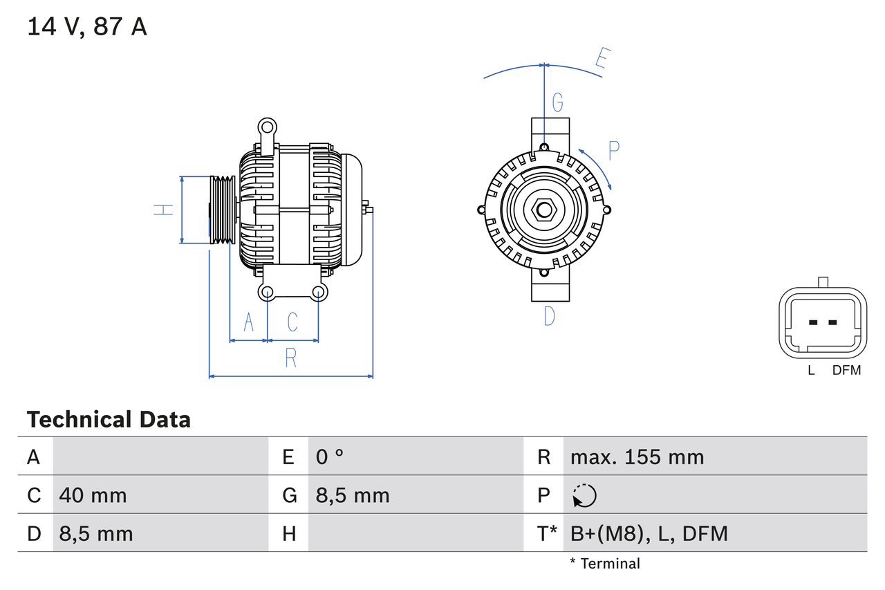 Alternator RENAULT MEGANE Scenic (JA0/1_) 1.6 16V (JA0B, JA04, JA11, JA00) benzina 107 cai BOSCH 0 986 042 720