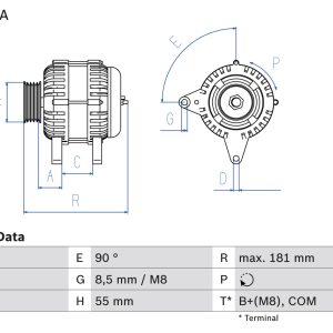 Alternator RENAULT CLIO III Grandtour (KR0/1_) 1.6 16V (KR10) benzina 128 cai BOSCH 0 986 080 800
