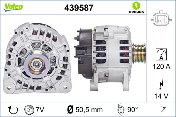 Alternator RENAULT MEGANE II Coupe-Cabriolet (EM0/1_) 1.9 dCi diesel 115 cai VALEO 439587