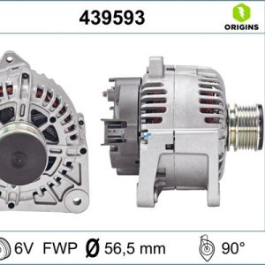 Alternator RENAULT MODUS / GRAND MODUS (F/JP0_) 1.6 (JP03, JP0B, JP0U, JP0Y, JP1G) benzina 112 cai VALEO 439593