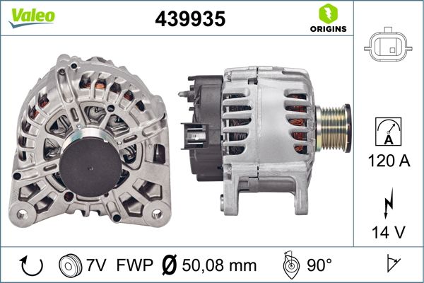 Alternator RENAULT CLIO IV caroserie inchisa/combi (KH_) 0.9 TCe 90 benzina 90 cai VALEO 439935