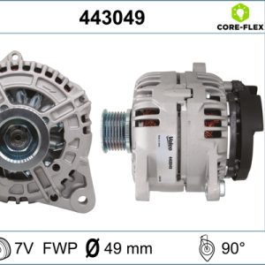 Alternator RENAULT MEGANE III hatchback (BZ0/1_, B3_) 1.9 dCi (BZ0N, BZ0J) diesel 131 cai VALEO 443049