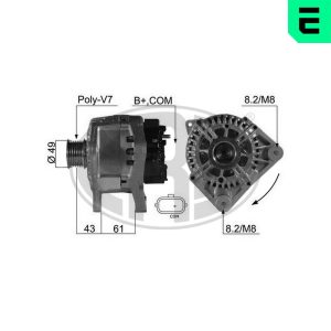 Alternator RENAULT MEGANE II (BM0/1_, CM0/1_) 1.9 dCi (BM0G, CM0G) diesel 120 cai ERA 210514A