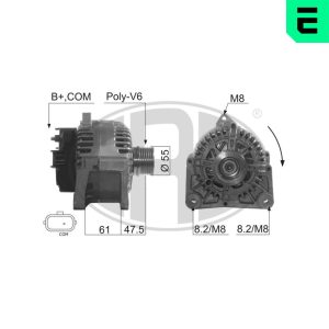 Alternator RENAULT MEGANE III Grandtour (KZ0/1) 1.6 BiFuel (KZ03) Benzina/Autogaz (GPL) 110 cai ERA 210515A