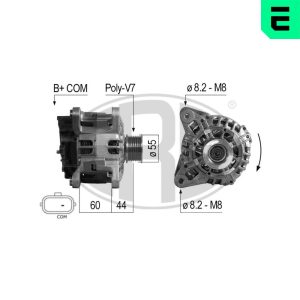 Alternator RENAULT CLIO III Grandtour (KR0/1_) 1.2 16V (KR02, KR0J) benzina 75 cai ERA 210696A