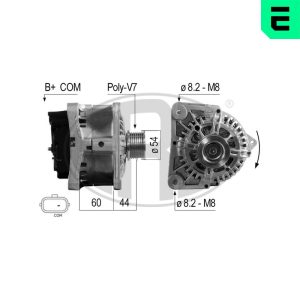 Alternator RENAULT CLIO III (BR0/1, CR0/1) 1.2 (BR01, BR03, BR0E, CR0E) benzina 78 cai ERA 210700A