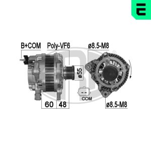 Alternator RENAULT MEGANE III hatchback (BZ0/1_, B3_) 1.5 dCi (BZ09, BZ0D, BZ1W, BZ29, BZ14) diesel 110 cai ERA 210996A