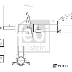 Amortizor RENAULT KANGOO Express (FW0/1_) 1.5 dCi 85 (FW0K, FW0L, FW0B) diesel 86 cai FEBI BILSTEIN 193113