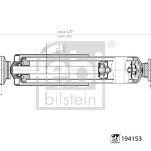 Amortizor RENAULT MASTER III caroserie (FV) 2.3 dCi 100 FWD (FV0A, FV0B, FV0G, FV0K, FV0H) diesel 101 cai FEBI BILSTEIN 194153