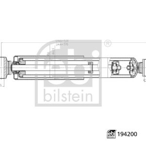 Amortizor RENAULT MASTER III platou / sasiu (EV, HV, UV) 2.3 dCi 150 RWD (HV0F, UV0F) diesel 150 cai FEBI BILSTEIN 194200