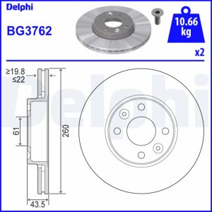 Disc frana DELPHI BG3762 – RENAULT | AutoRival