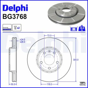 Disc frana DELPHI BG3768 – RENAULT | AutoRival