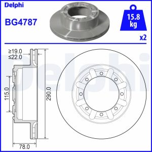 Disc frana DELPHI BG4787 – RENAULT | AutoRival