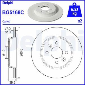 Disc frana DELPHI BG5168C – RENAULT | AutoRival