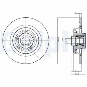 Disc frana DELPHI BG9023RS – RENAULT | AutoRival