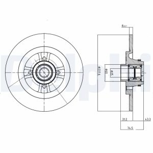 Disc frana DELPHI BG9025RS – RENAULT | AutoRival