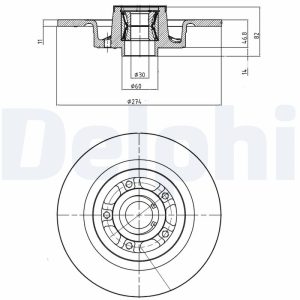 Disc frana DELPHI BG9026RS – RENAULT | AutoRival