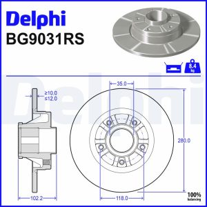 Disc frana DELPHI BG9031RS – RENAULT | AutoRival