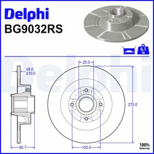 Disc frana DELPHI BG9032RS – RENAULT | AutoRival