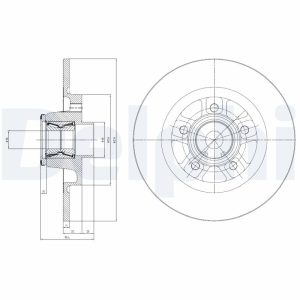 Disc frana DELPHI BG9113RSC – RENAULT | AutoRival