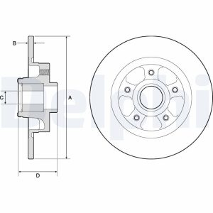 Disc frana DELPHI BG9132RS – RENAULT | AutoRival