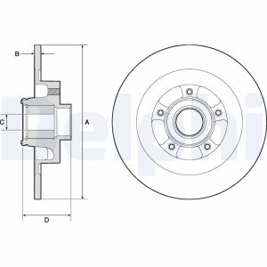 Disc frana DELPHI BG9134RS – RENAULT | AutoRival
