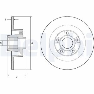 Disc frana DELPHI BG9135RS – RENAULT | AutoRival