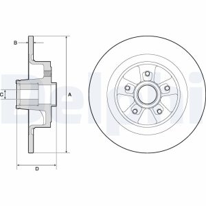 Disc frana DELPHI BG9136RS – RENAULT | AutoRival