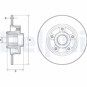 Disc frana DELPHI BG9137RS – RENAULT | AutoRival