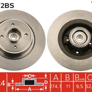 Disc frana TRW DF4272BS – RENAULT | AutoRival